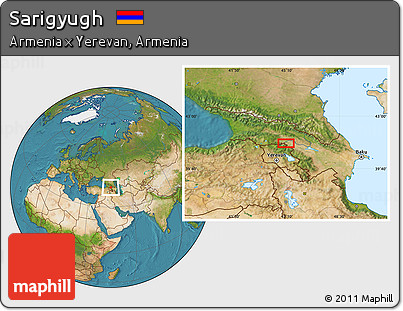 Satellite Location Map of Sarigyugh