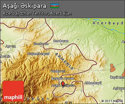 Physical Map of Aşağı Əskipara