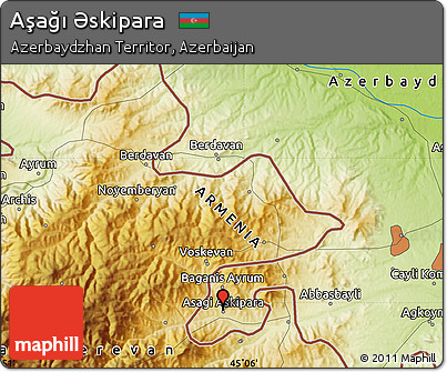 Physical Map of Aşağı Əskipara