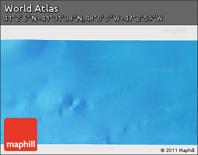 Physical 3D Map of the Area around 41° 16' 52" N, 47° 31' 29" W