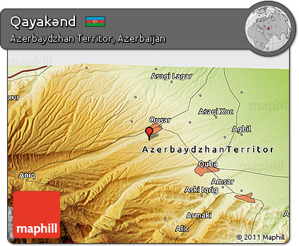 Physical 3D Map of Qayakǝnd