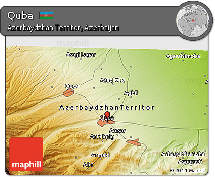 Physical 3D Map of Quba