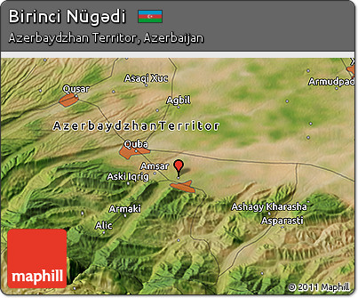Satellite 3D Map of Birinci Nügǝdi