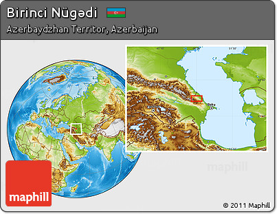 Physical Location Map of Birinci Nügǝdi