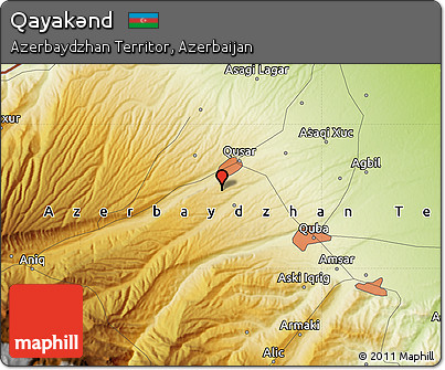 Physical Map of Qayakǝnd