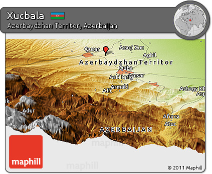 Physical Panoramic Map of Xucbala