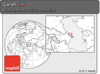 Blank Location Map of Çarah