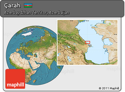 Satellite Location Map of Çarah