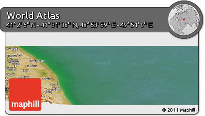 Satellite Panoramic Map of the Area around 41° 16' 52" N, 49° 22' 30" E