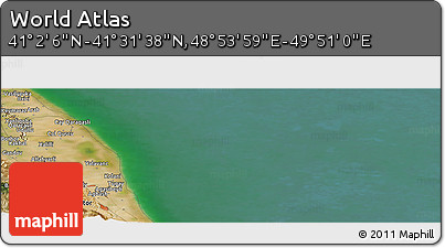 Satellite Panoramic Map of the Area around 41° 16' 52" N, 49° 22' 30" E