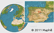 Satellite Location Map of the area around 41° 16' 52" N, 4° 10' 30" W