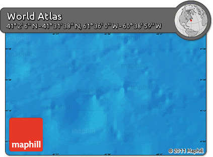 Physical Map of the Area around 41° 16' 52" N, 61° 7' 30" W
