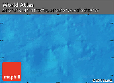 Physical Map of the Area around 41° 16' 52" N, 61° 7' 30" W