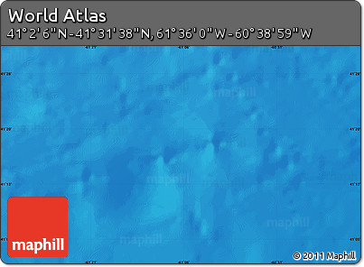 Physical Map of the Area around 41° 16' 52" N, 61° 7' 30" W