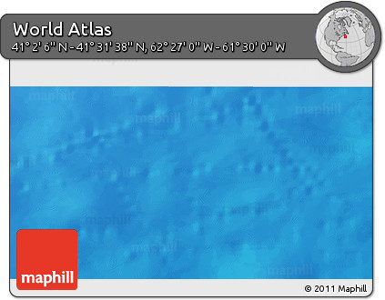 Physical 3D Map of the Area around 41° 16' 52" N, 61° 58' 30" W