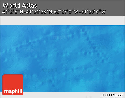 Physical 3D Map of the Area around 41° 16' 52" N, 61° 58' 30" W