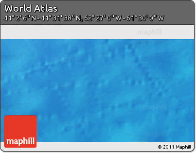 Physical 3D Map of the Area around 41° 16' 52" N, 61° 58' 30" W