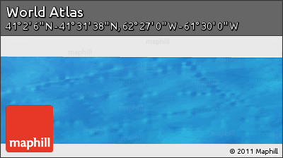 Physical Panoramic Map of the Area around 41° 16' 52" N, 61° 58' 30" W