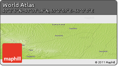 Physical Panoramic Map of the Area around 41° 16' 52" N, 65° 31' 30" E