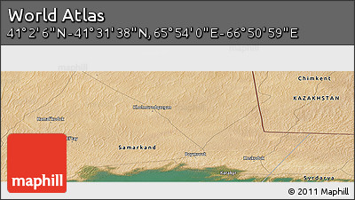 Satellite Panoramic Map of the Area around 41° 16' 52" N, 66° 22' 30" E