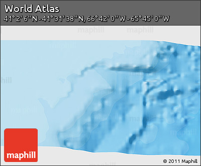 Political 3D Map of the Area around 41° 16' 52" N, 66° 13' 29" W