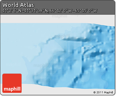 Political 3D Map of the Area around 41° 16' 52" N, 66° 13' 29" W
