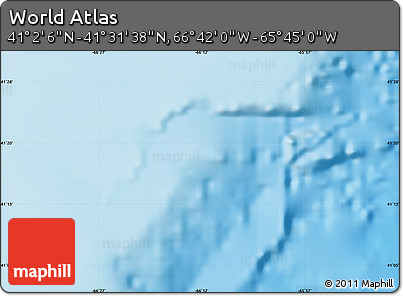 Physical Map of the Area around 41° 16' 52" N, 66° 13' 29" W