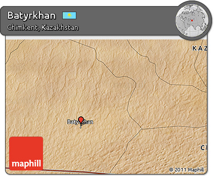 Satellite 3D Map of Batyrkhan