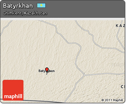 Shaded Relief 3D Map of Batyrkhan