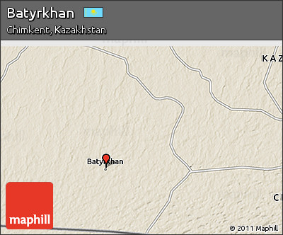 Shaded Relief 3D Map of Batyrkhan