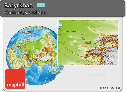 Physical Location Map of Batyrkhan