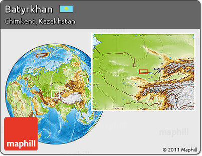 Physical Location Map of Batyrkhan
