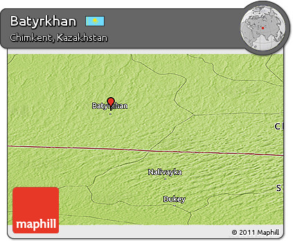 Physical Panoramic Map of Batyrkhan