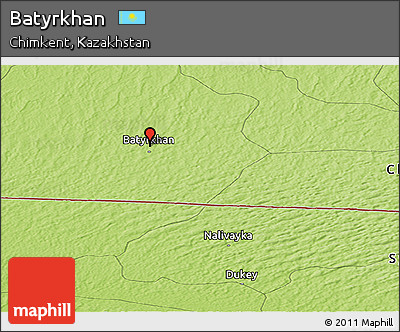 Physical Panoramic Map of Batyrkhan