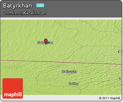 Physical Panoramic Map of Batyrkhan