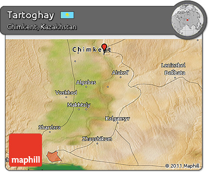 Satellite 3D Map of Tartoghay