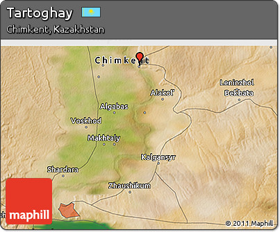 Satellite 3D Map of Tartoghay