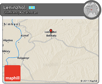 Shaded Relief 3D Map of Leninzhol