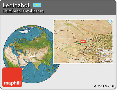 Satellite Location Map of Leninzhol