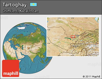 Satellite Location Map of Tartoghay