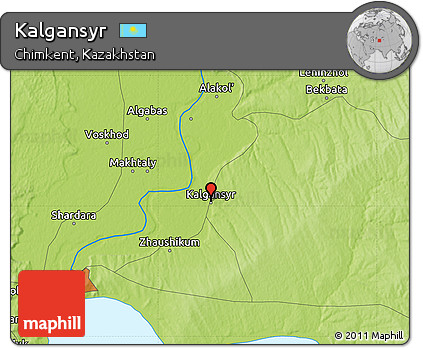 Physical Map of Kalgansyr