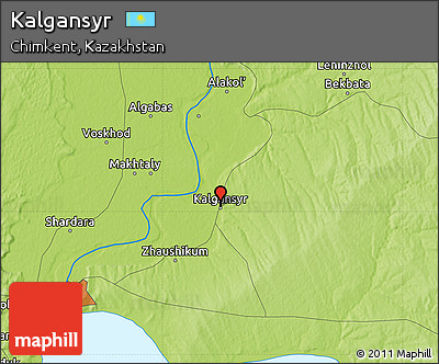 Physical Map of Kalgansyr