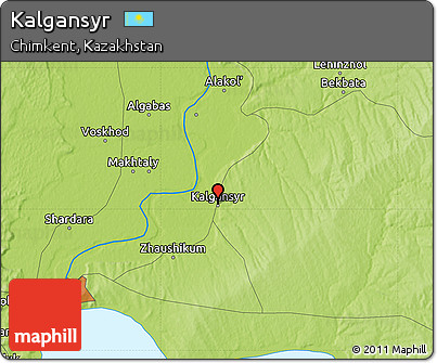 Physical Map of Kalgansyr