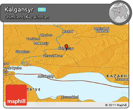 Political Panoramic Map of Kalgansyr