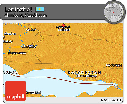 Political Panoramic Map of Leninzhol