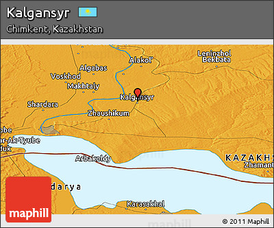 Political Panoramic Map of Kalgansyr