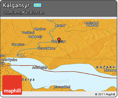 Political Panoramic Map of Kalgansyr