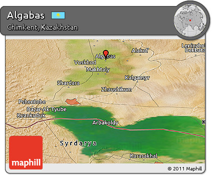 Satellite Panoramic Map of Algabas