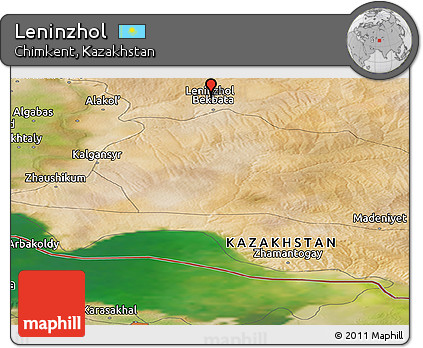 Satellite Panoramic Map of Leninzhol