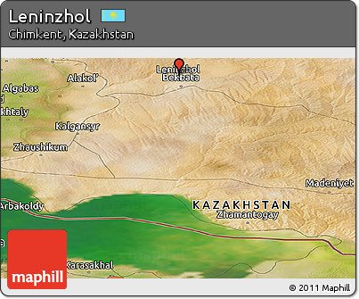 Satellite Panoramic Map of Leninzhol